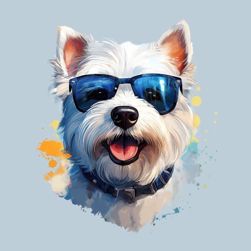 Westie mit Sonnenbrille
