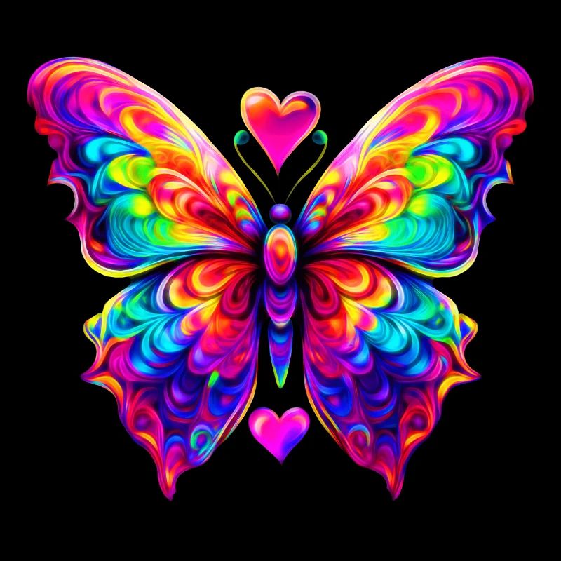 Bunter psychedelischer Schmetterling