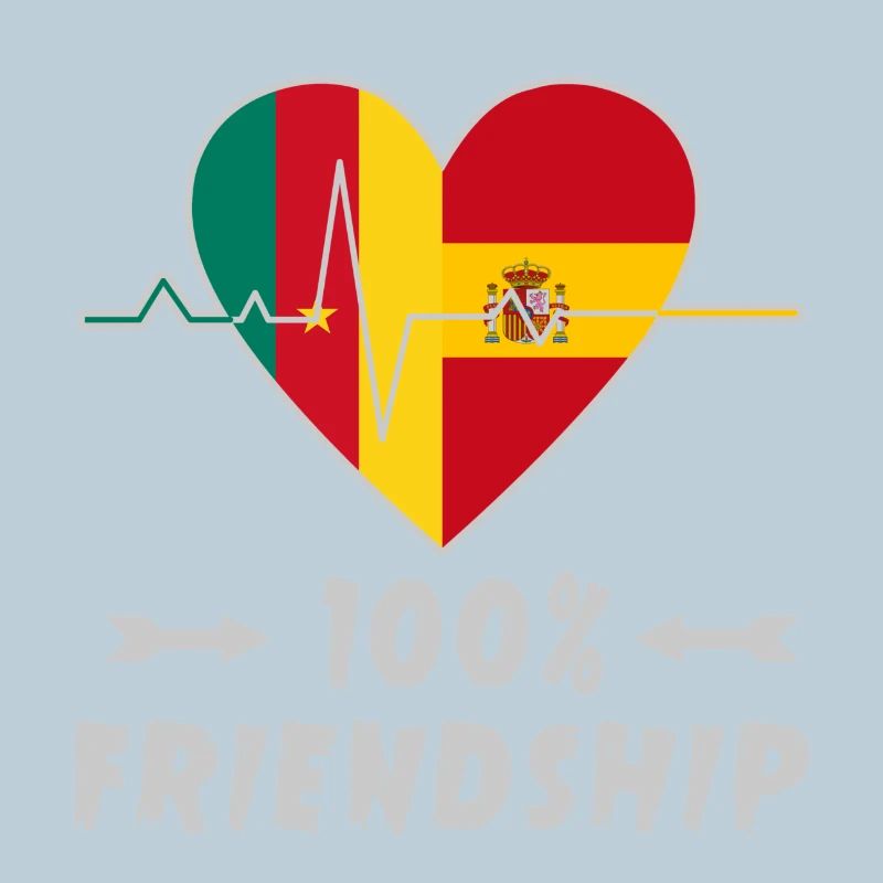 Cameroon and Spain 100% friendship