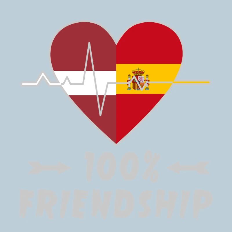 Latvia and Spain 100% friendship
