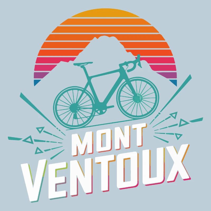 Mont Ventoux Retro Gradient Vélo de Route Art