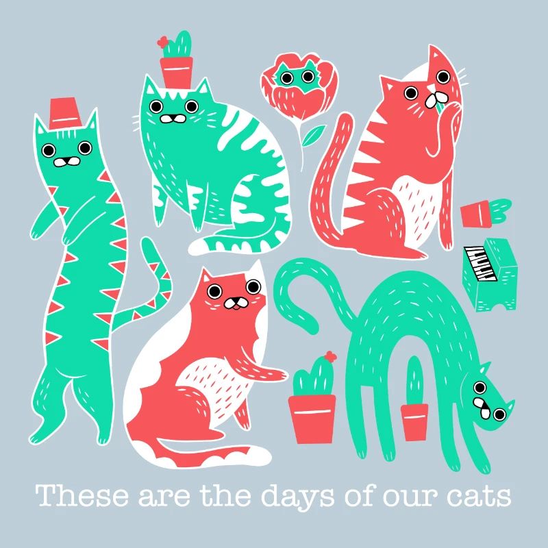 C’est l’époque de nos chats – Retro Cat Art