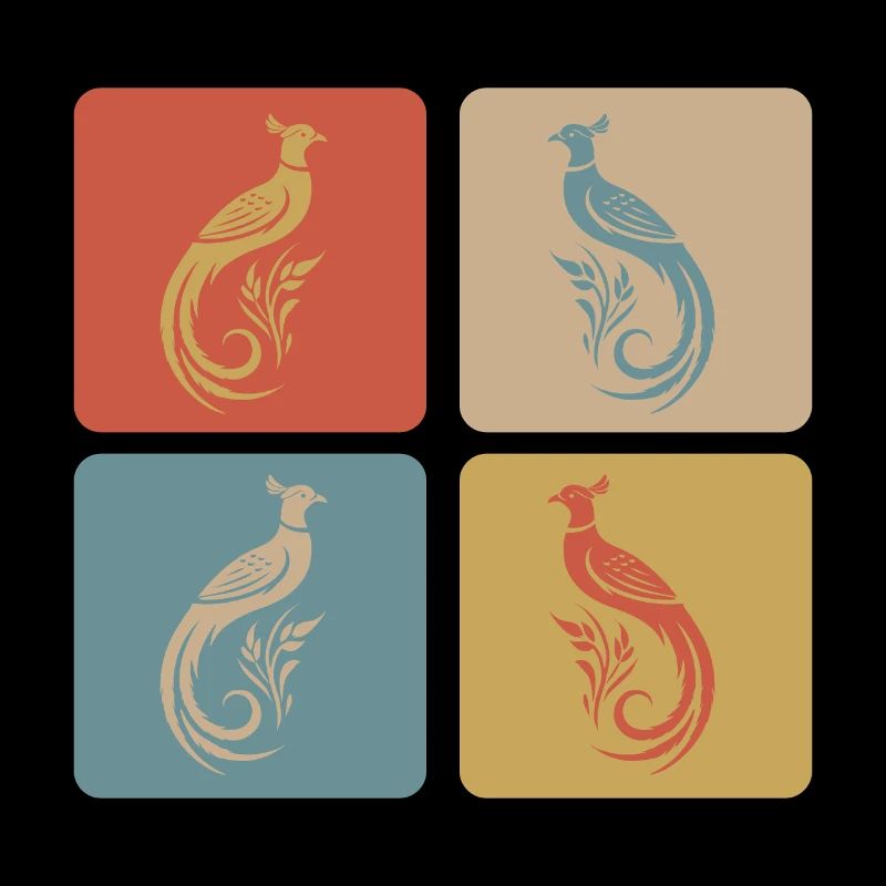 Elegant Pheasant Bird Vintage Design