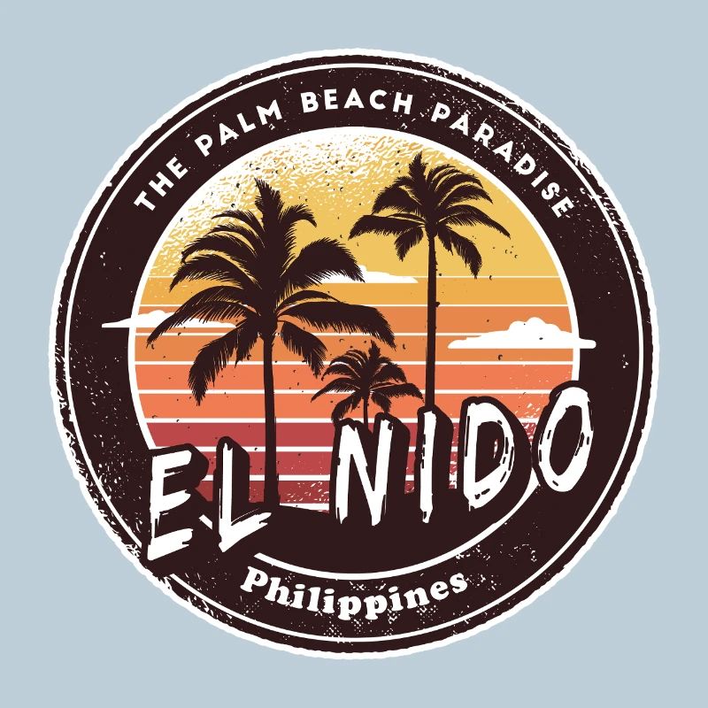 El Nido Philippinen Strand Palmen Design