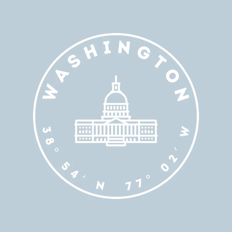 Washington DC avec le Capitole et les coordonnées