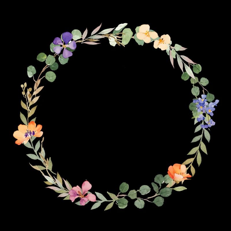 Floral wreath, customisable
