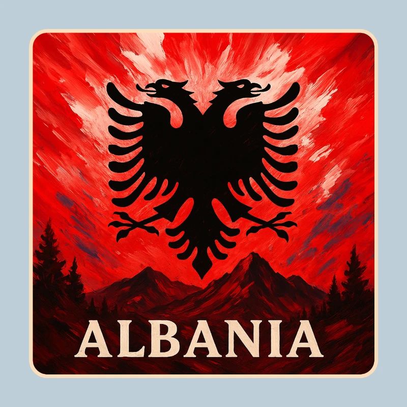 Albanien Doppeladler Design
