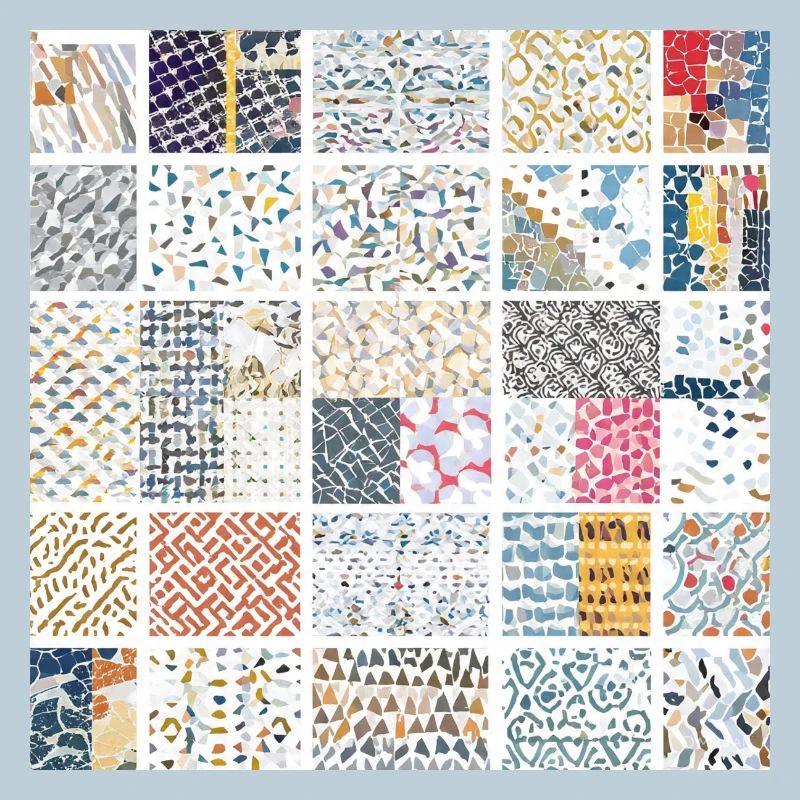 Abstract Mosaic Pattern Art Collection