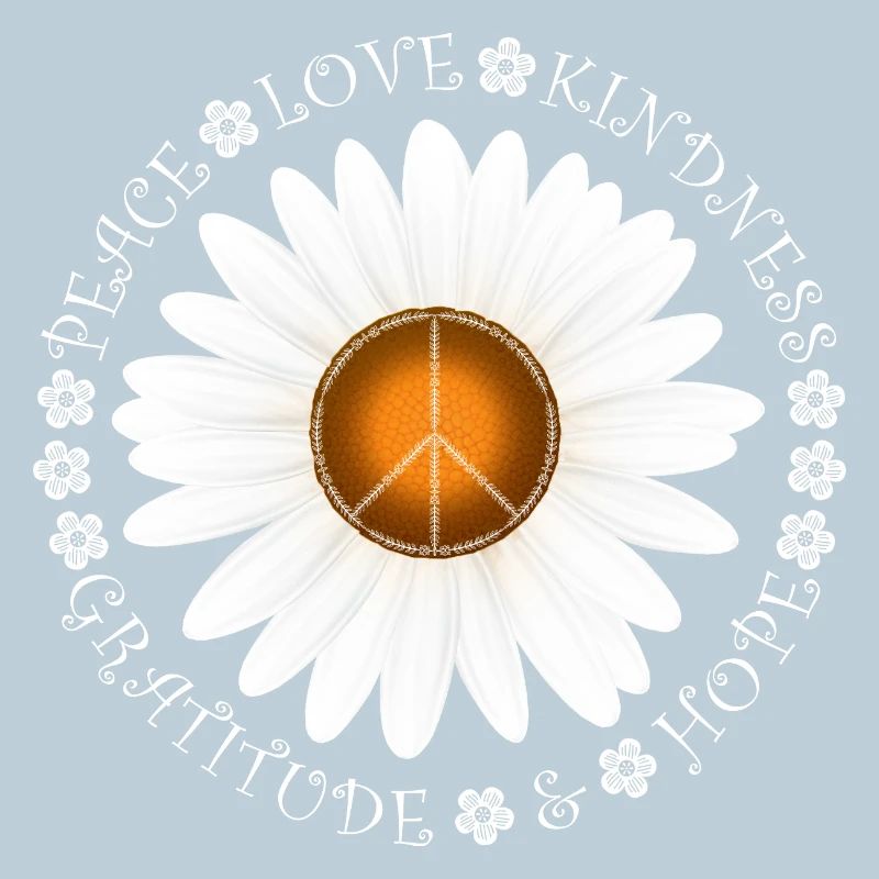 Frieden Liebe KIndness Daisy Design