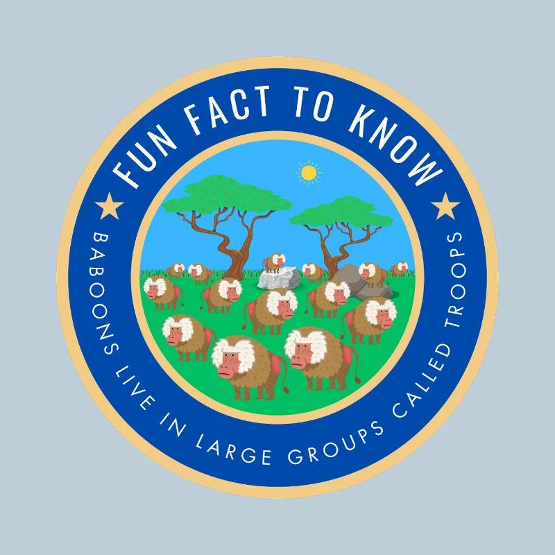 Baboons live in large groups called troops