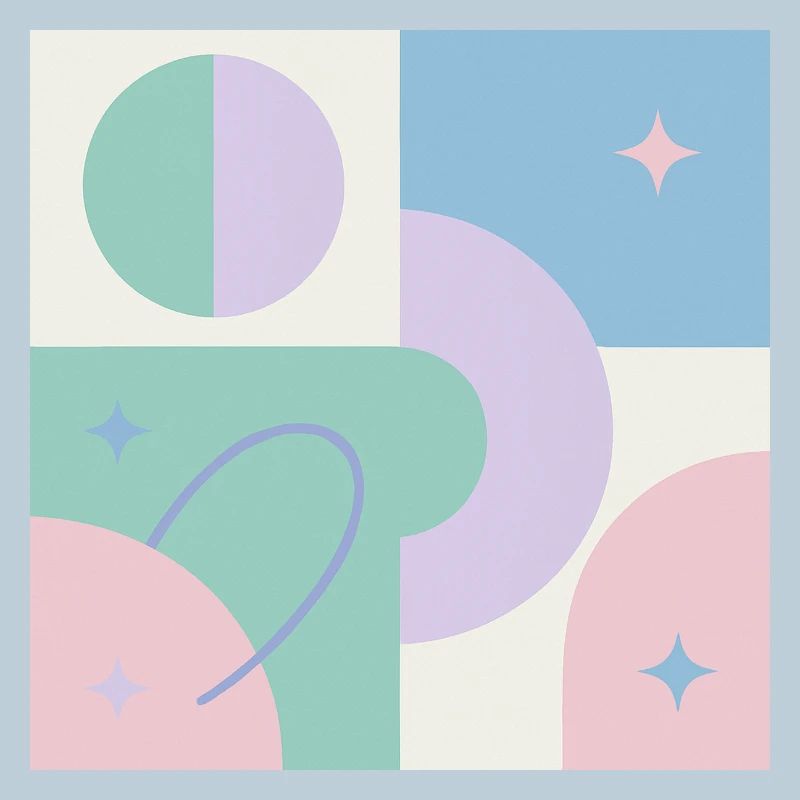 Pastellfarbenes geometrisches Kosmos-Design