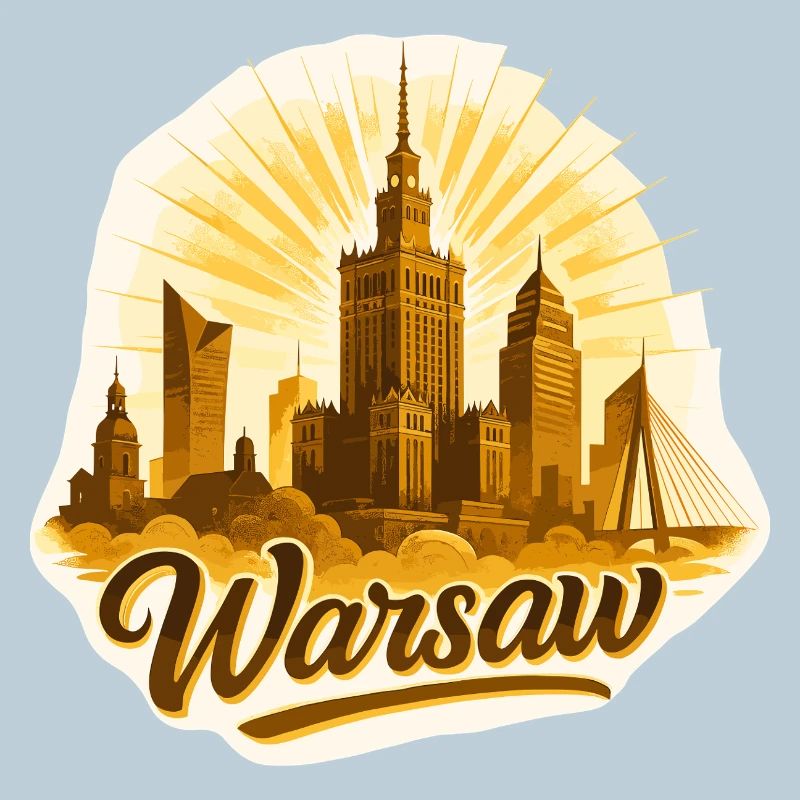 Varsovie Or Warszawa Capitale Pologne Cadeau
