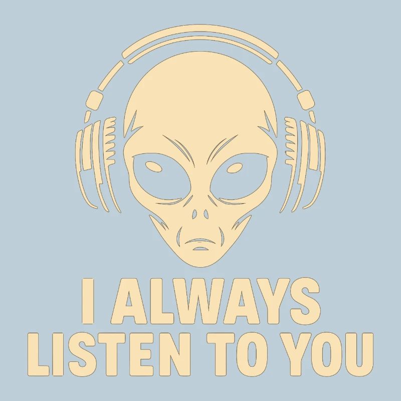 extraterrestre avec des écouteurs