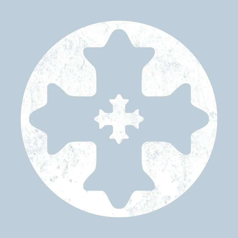 Croix copte orientale dans cercle blanc