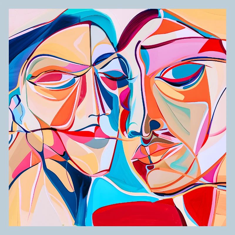 Colorful Abstract Expressionist Portrait
