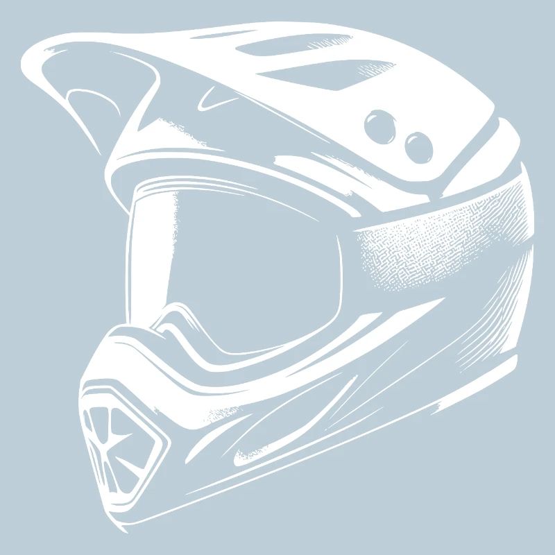 Motocross-Helm Illustration