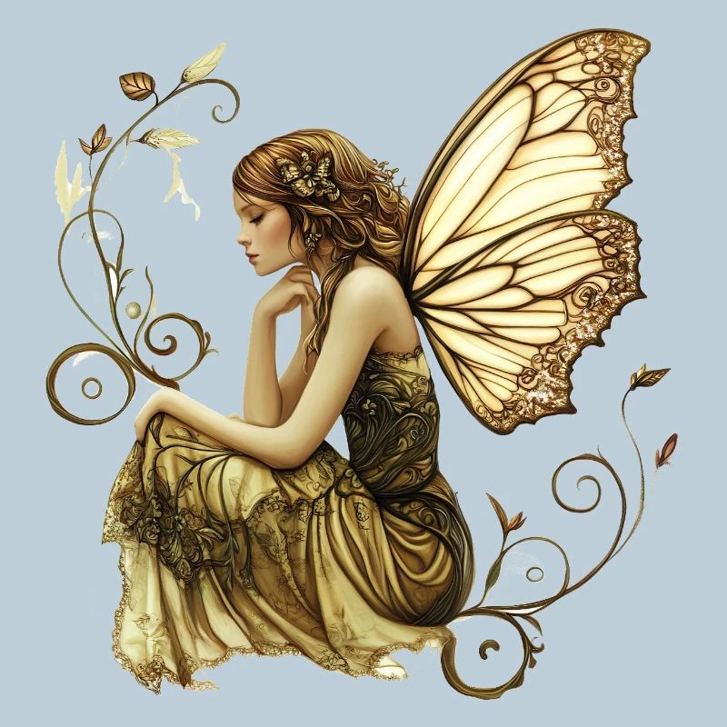 Fée noble aux ailes de papillon