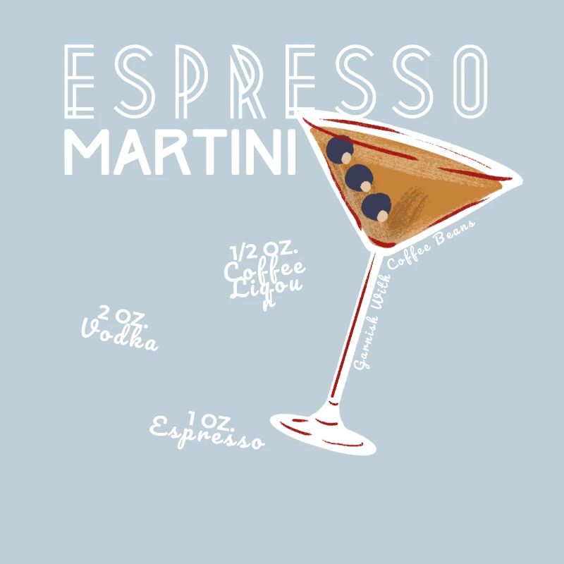 Retro Espresso Martini Vibes - Vintage Kunst