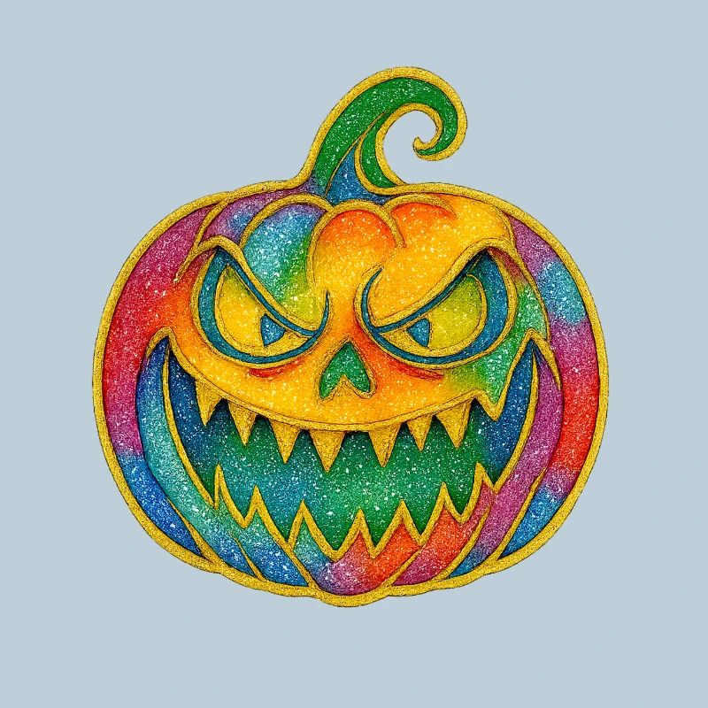Rainbow Pumpkin Grin