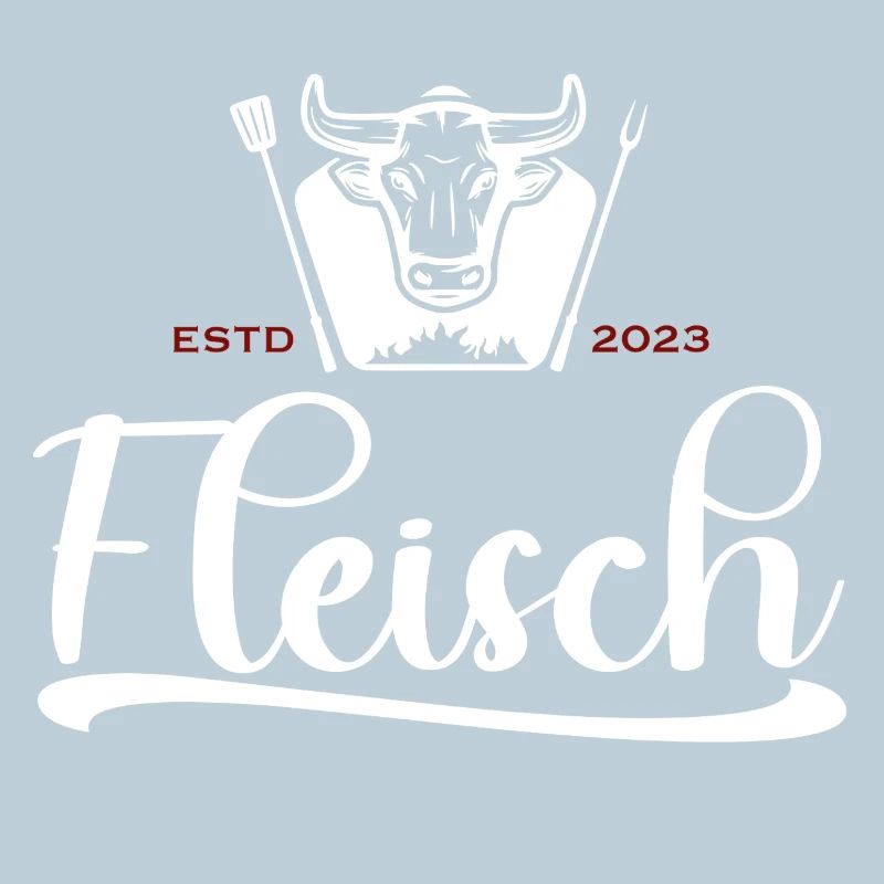 Logo du gril à tête de taureau de viande 2023