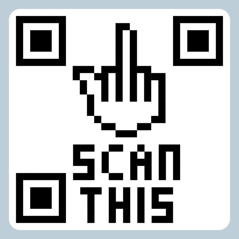 QRcode middle finger