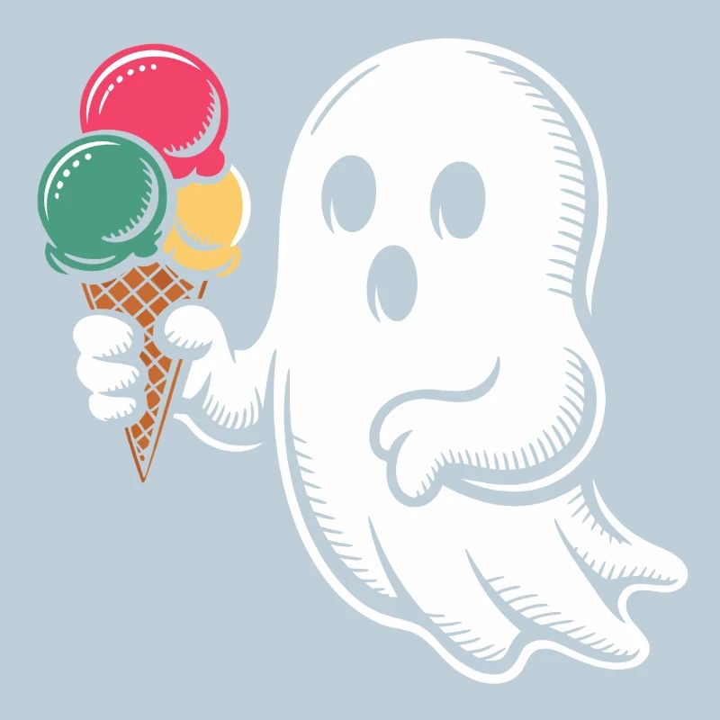 Geist mit Eiscreme Popart