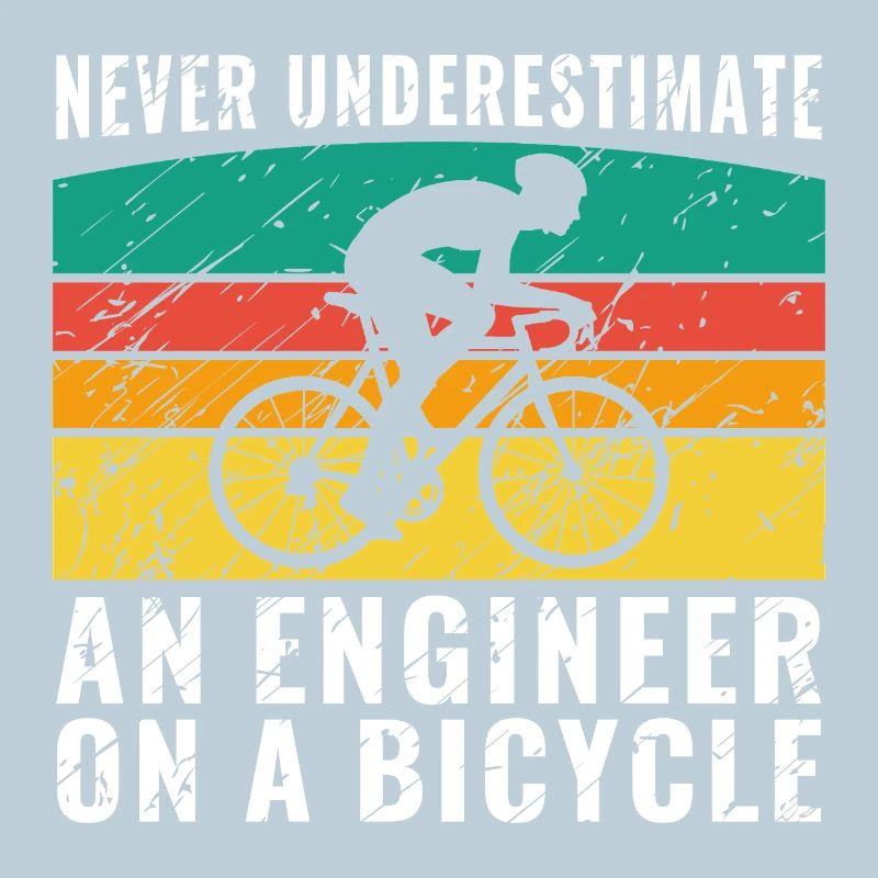 Never Underestimate an Engineer on a Bicycle Shirt