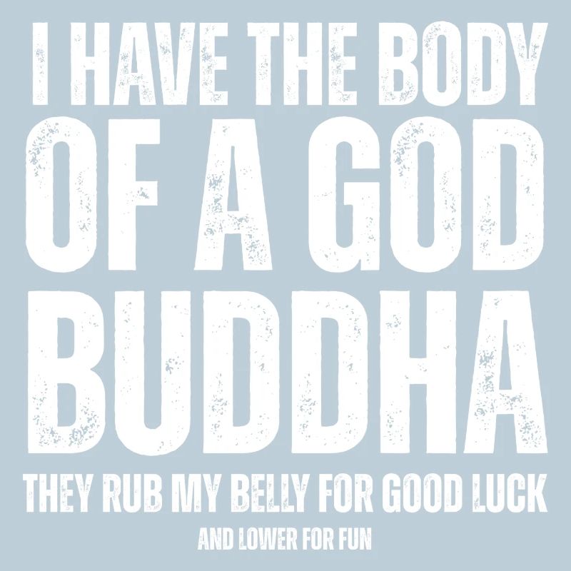 God Buddha Belly Meme Typography Tee