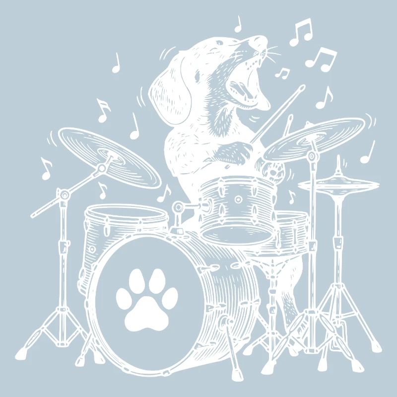 Teckel musical Batteur