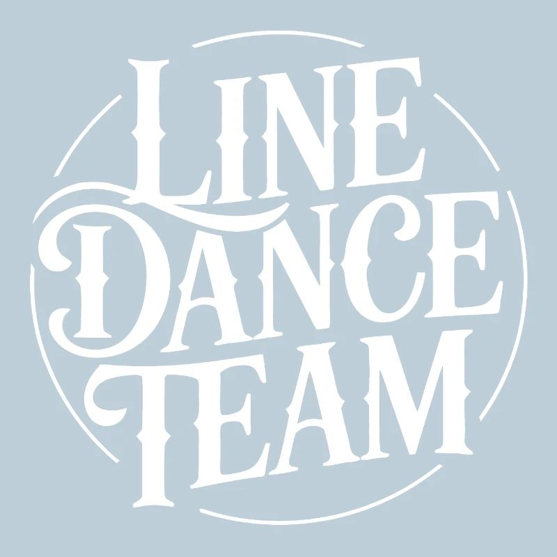 Line Dance Team Logo Emblem