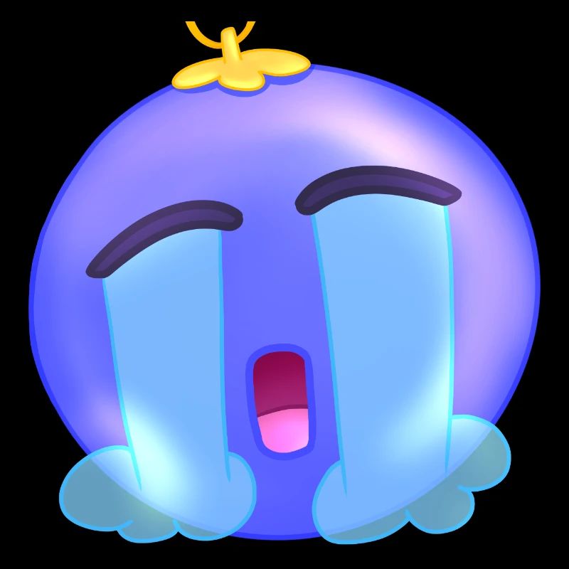 Boule de Noel Bleue Violet Triste