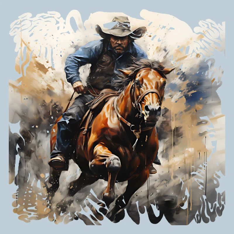 Style de peinture dynamique du Wild West Rider