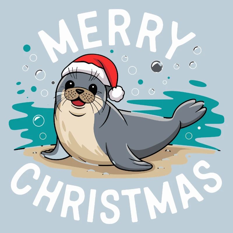 Joyeux Noël Mignon Phoque de Noël