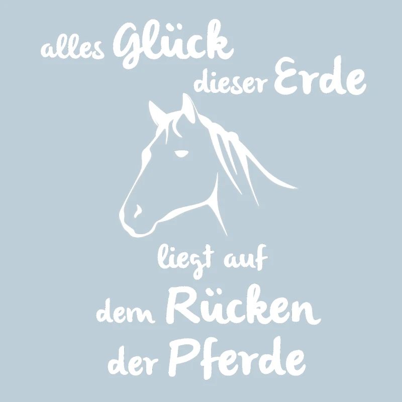 Glück der Erde auf dem Rücken der Pferde