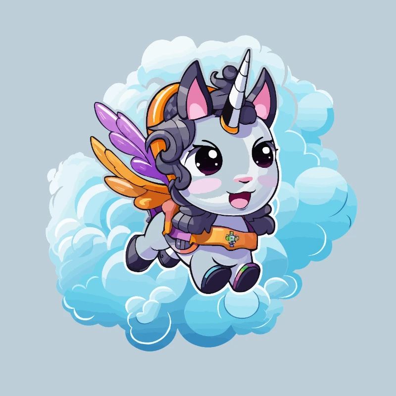 Little Unicorn Pony Cloud Flight