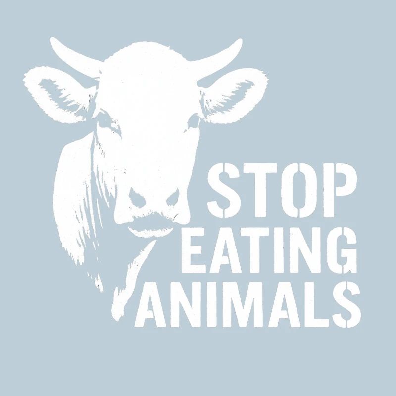 Silhouette de vache arrête de manger des animaux