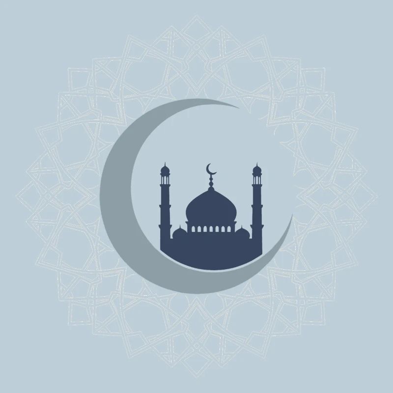Islamische Kunst-Moschee Halbmond Elegant