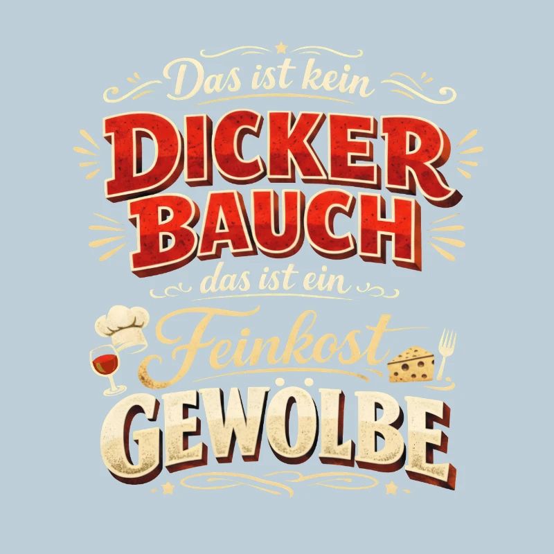Delicatessen vault Funny belly design for connoisseurs