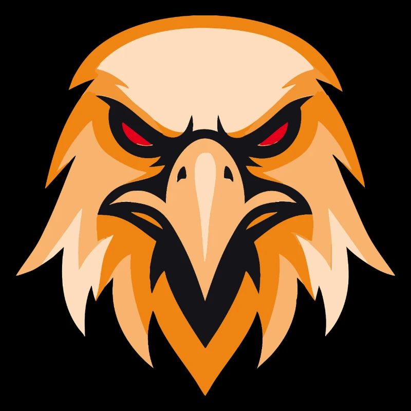 Wild Eagle Head in Orange