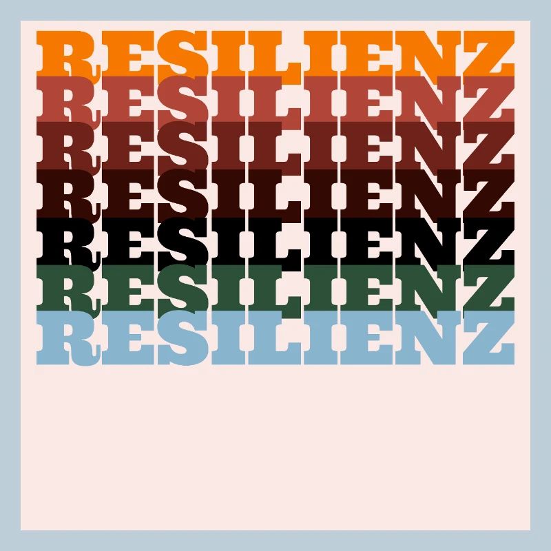 Typographie en impression colorée Resilience