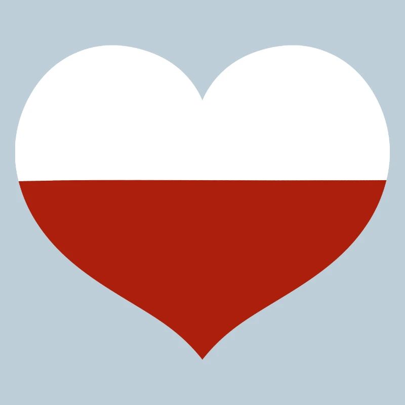 Emblem der polnischen Flagge Herz