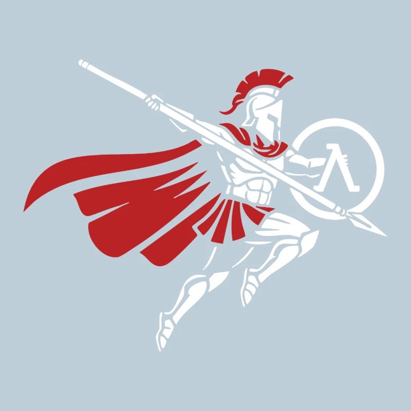 Spartan Spear Jump Mascot Spartan Strike