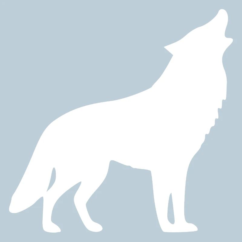 Heulender Wolf weiß 