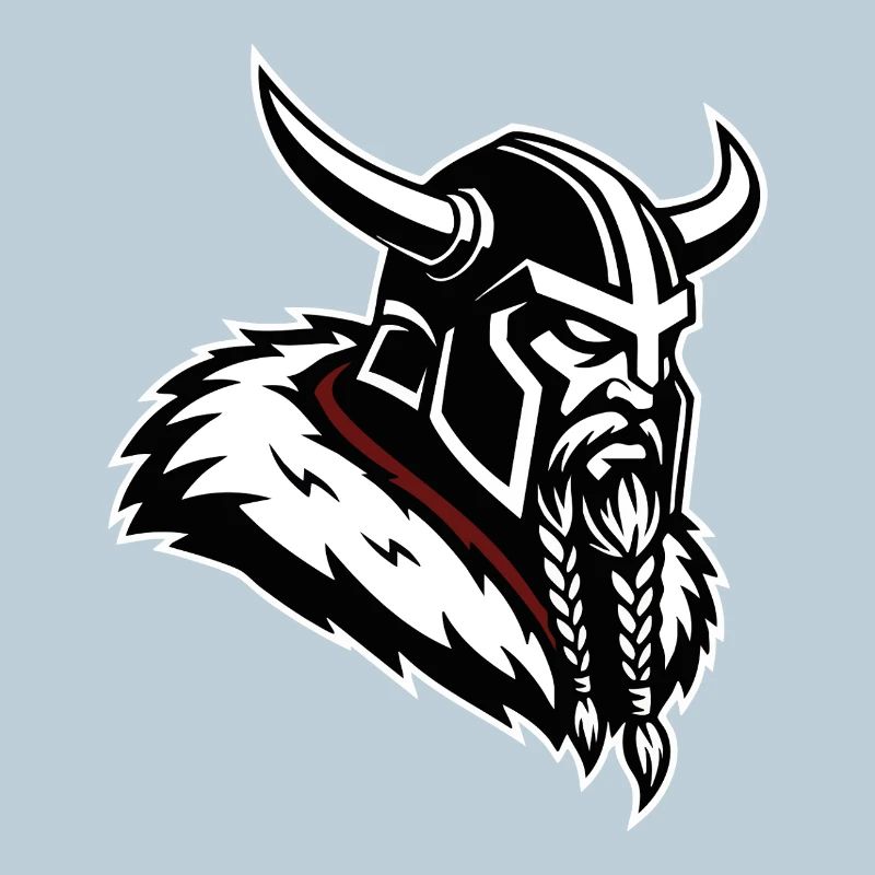 Viking Conqueror Guerrier de Profil Mascotte Norse