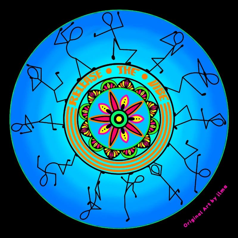 Release the Vibe - Art mandala dessiné à la main