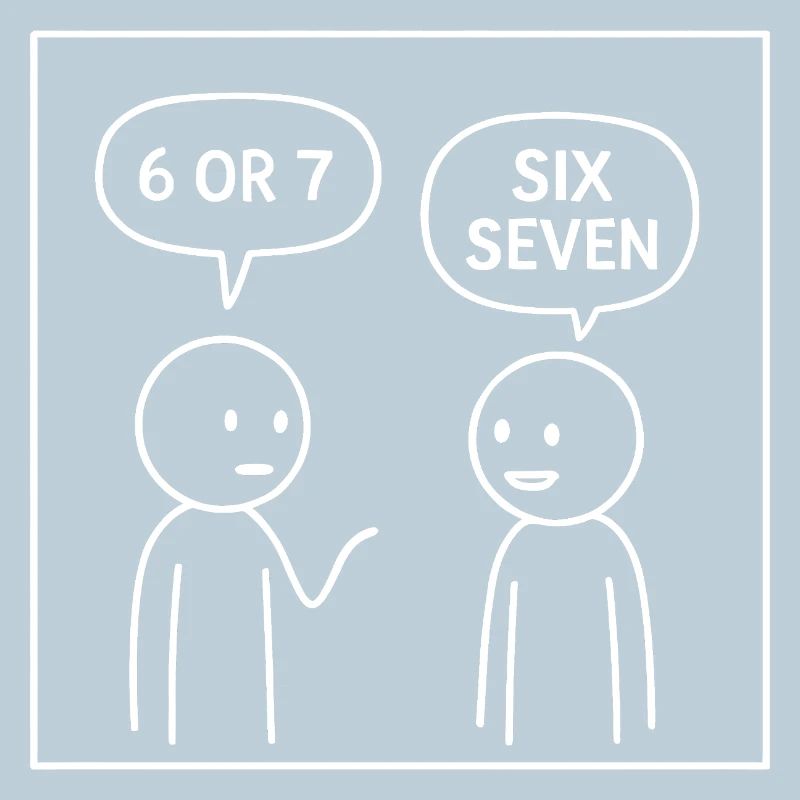 Six Seven 67 Idée d’humour de mème drôle