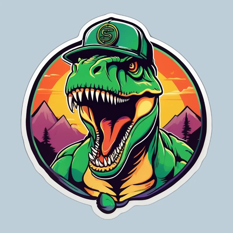 T-Rex Cap Rétro Soleil Couchant