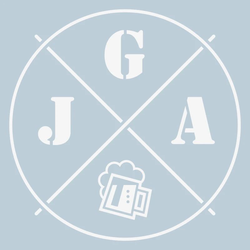 JGA Bier (Junggesellenabschied Kreis Symbol White)