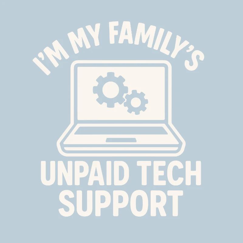 Blague familiale sur le support technique non rémunéré