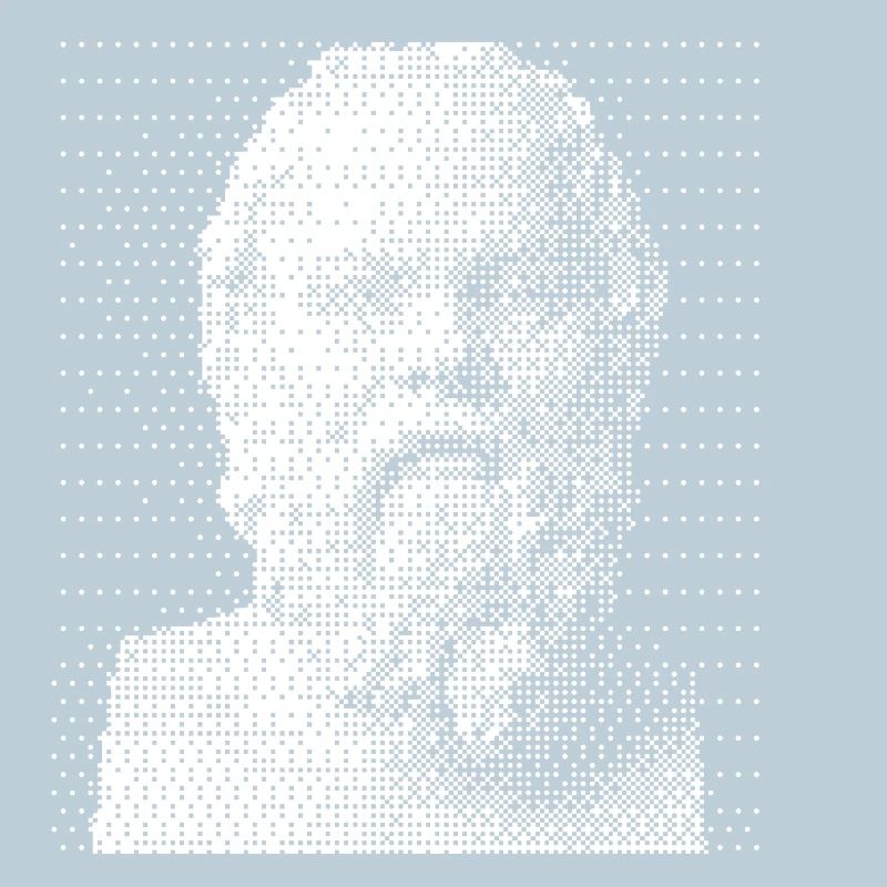Socrates Halftone Portrait.